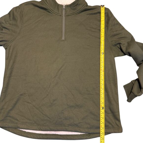 BC Clothing Sherpa Fleece Lined Quarter Zip Green Pullover XXL - Picture 6 of 6